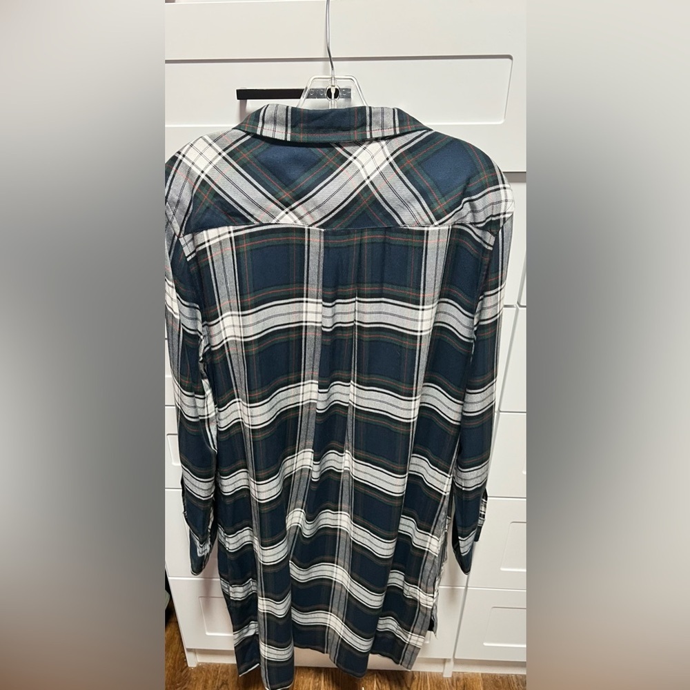 Tommy Hilfiger Green and white Plaid Shirt dress (MB1) - Picture 5 of 17